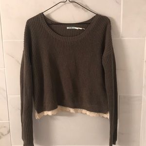 olive green urban outfitters sweater